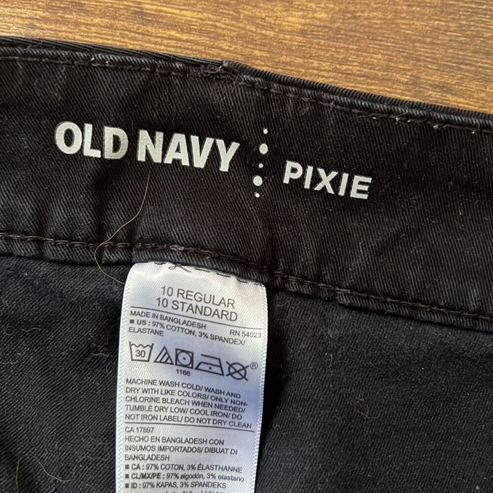 Old Navy Black Cotton Blend Pixie Ankle Pants - Picture 6 of 8